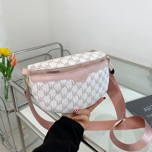 2024 new fashion trend waist bag, classic color chest bag, practical and atmospheric shoulder bag, Korean style crossbody bag, women's bag