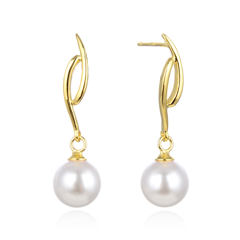 Estilo frío borla elegante joyería pendientes estilo japonés y coreano s925 pendientes de perlas de plata pendientes elegantes de las mujeres al por mayor