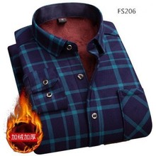 一件包邮加厚加绒男衬衫 新款保暖衬衫男长袖  长袖衬衫男冬