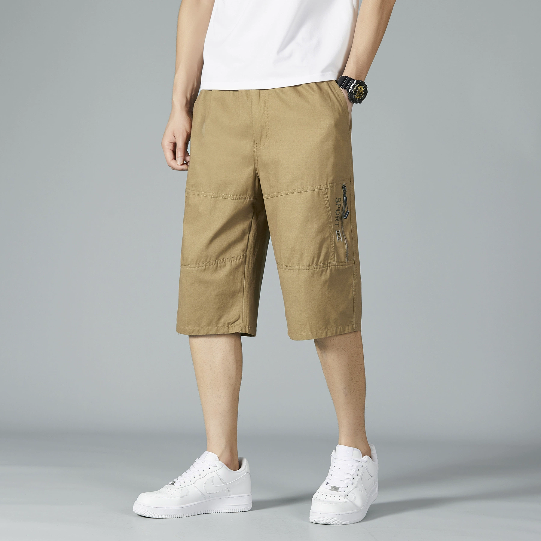 Summer cotton thin trousers, beach shorts, plus size