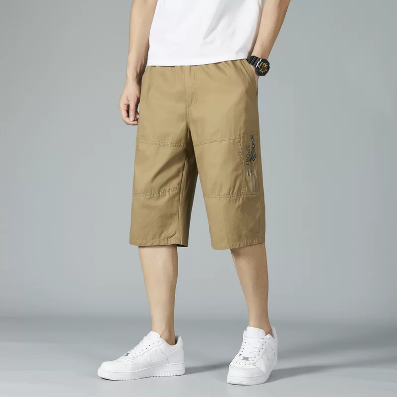 Summer cotton thin trousers, beach shorts, plus size
