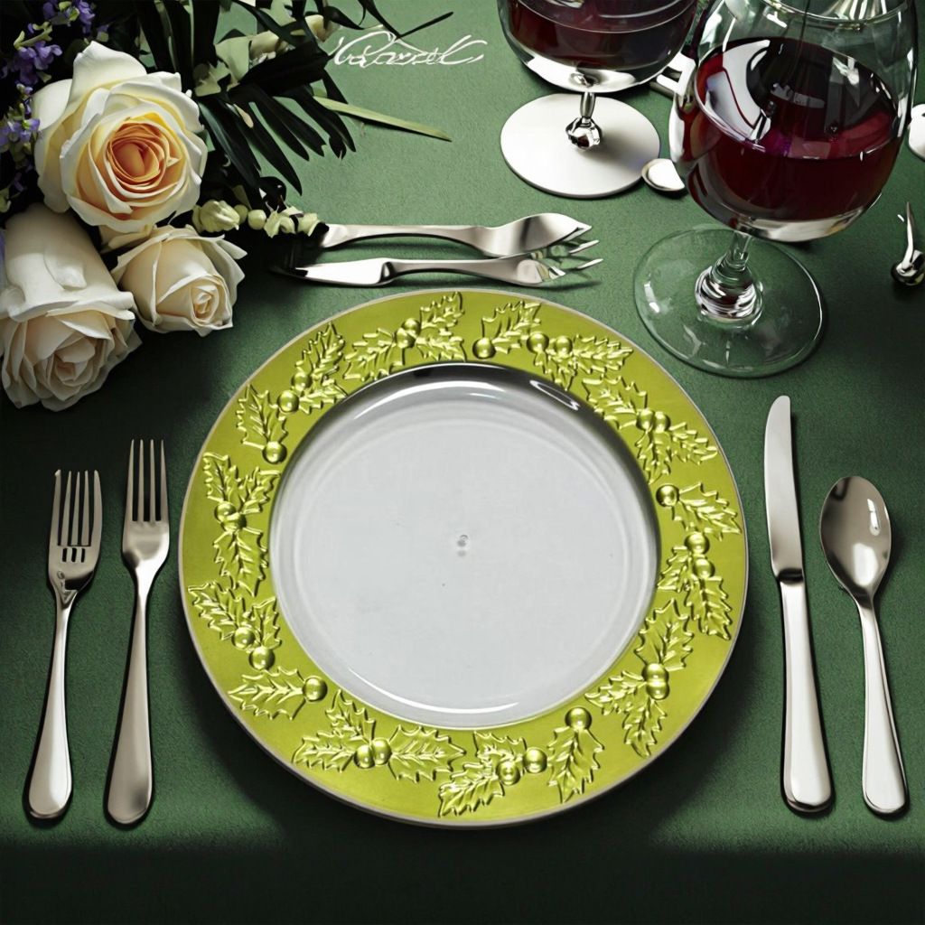 Nórdico de lujo ligero restaurante occidental decoración bandeja transparente de costilla de plato de sopa platos de platos creativos disco