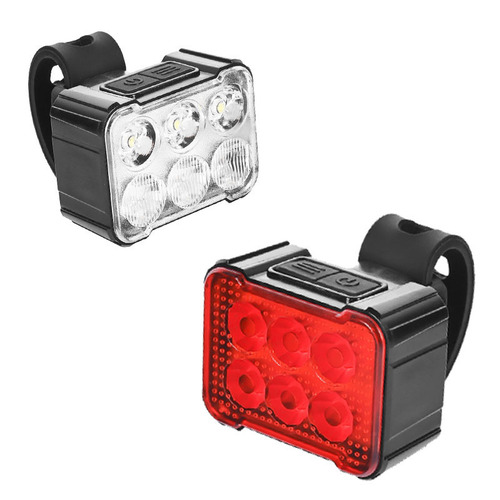 Cross-border new bicycle headlight, night riding warning light, long battery life, mountain bike, high-bright taillight, bicycle accessories