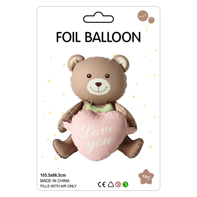 既製品個別包装アルミフィルム風船動物ジャングル動物パーティー漫画風船卸売|undefined
