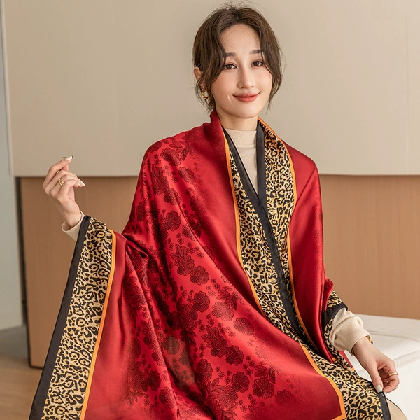 Red leopard print