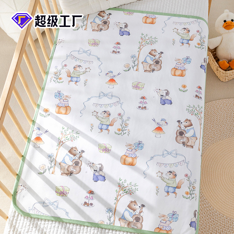 Diaphragmatic Mat Baby Waterproof Washable Breathable Baby Large Size Children Mattress Physiological Mat Overnight Bed Sheet