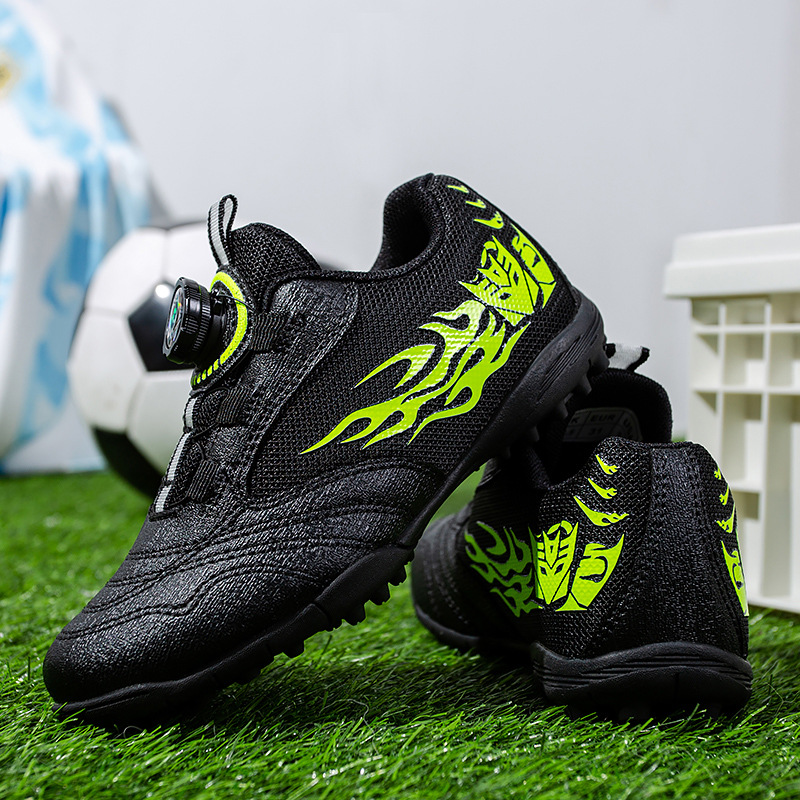 Chaussures d'entraînement professionnelles pour enfants avec ongles cassés, boucle rotative basse, version coréenne à la mode pour garçons_voghion.com