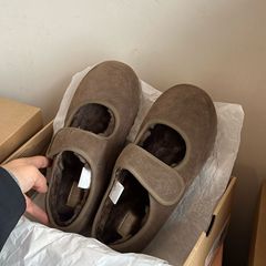 河南桑坂ウールメアリー珍フランス式少女浅口子供靴怠け者雪地靴ウールミルク靴クロスボーダー