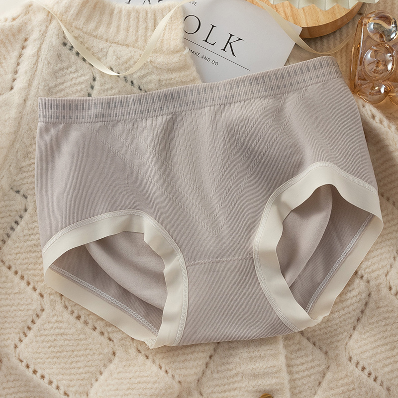 Ropa interior de las mujeres de algodón entrepierna mediados de cintura de verano delgada chica gordita triángulo pantalones cortos cabeza sin costuras niñas más ropa interior de tamaño