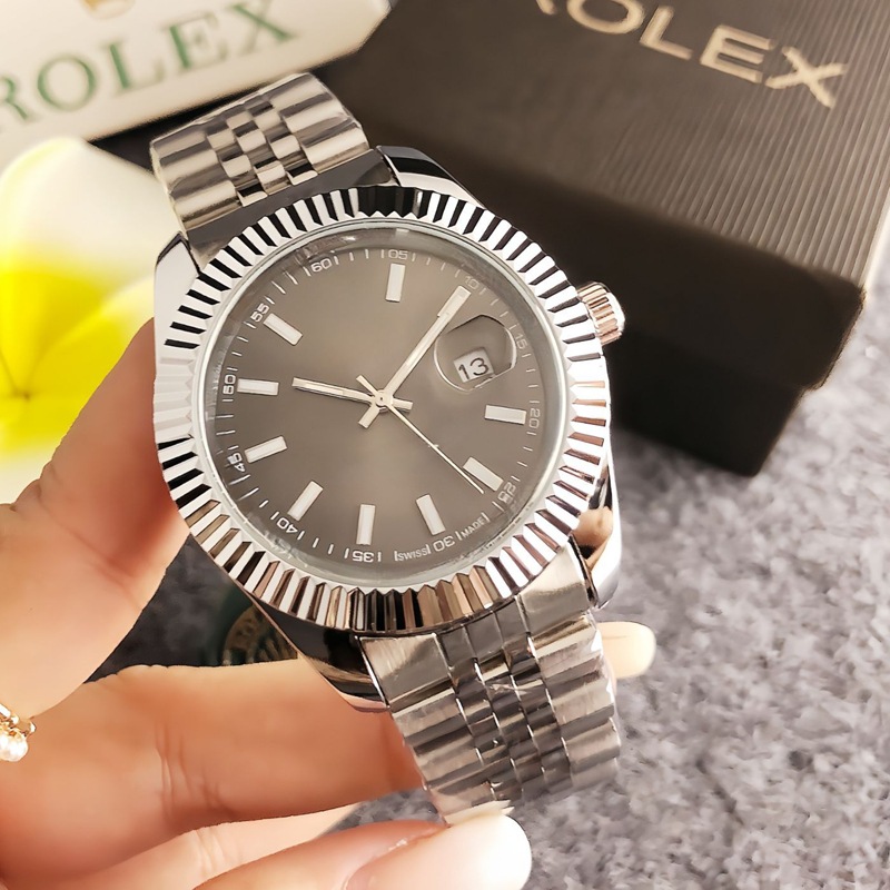 Douyin's Popular Steel Belt Round Temperament Large Dial Fashionable and High-End Men's Watch