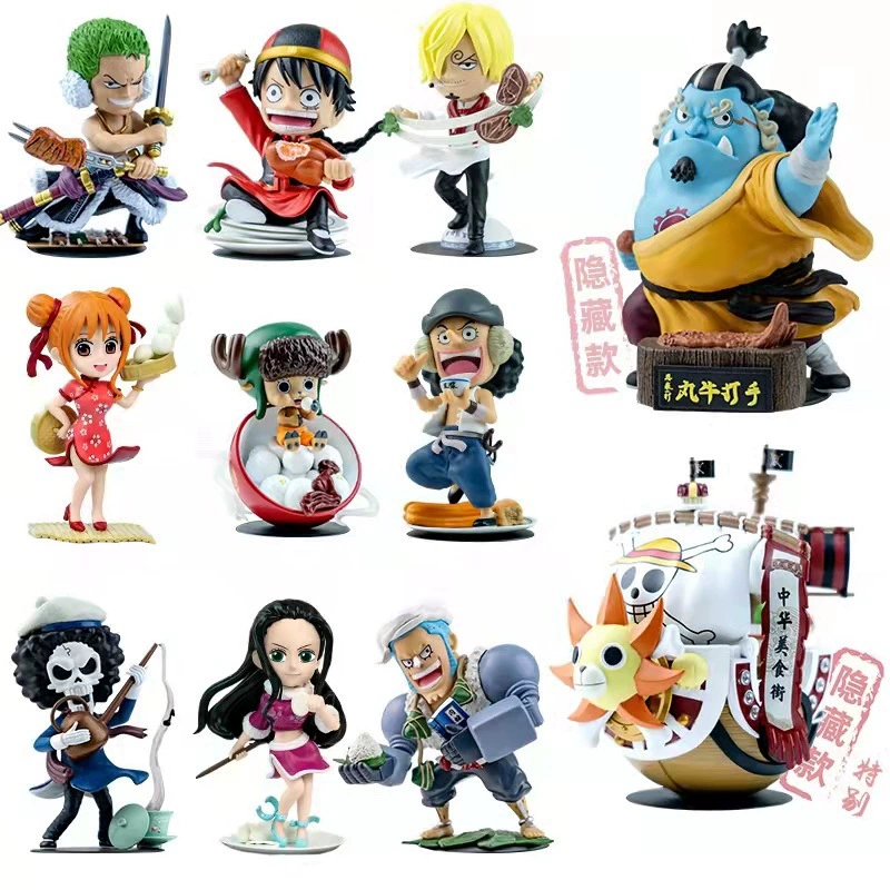 Настоящий One Piece Blind Blind Китайская фуд-стрит рукотворная кента Luffy Sauron One Net Red 2022 Новый PIECE