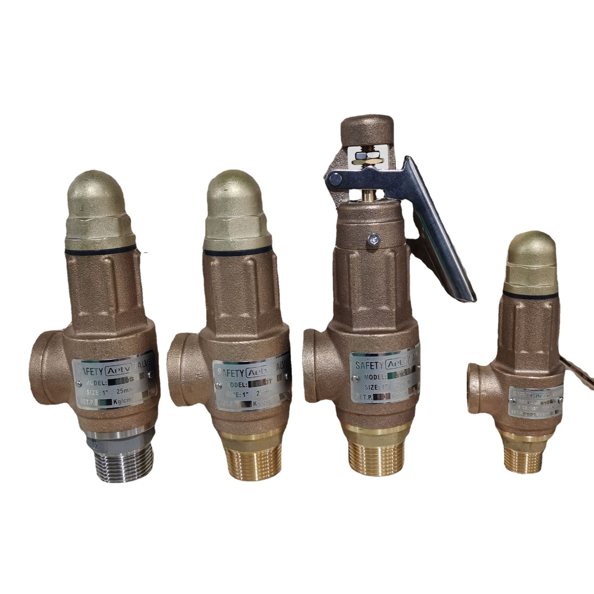 AETV 密封式弹簧微启青铜安全阀S10 丝口安全阀A21F-40T A27F-40T