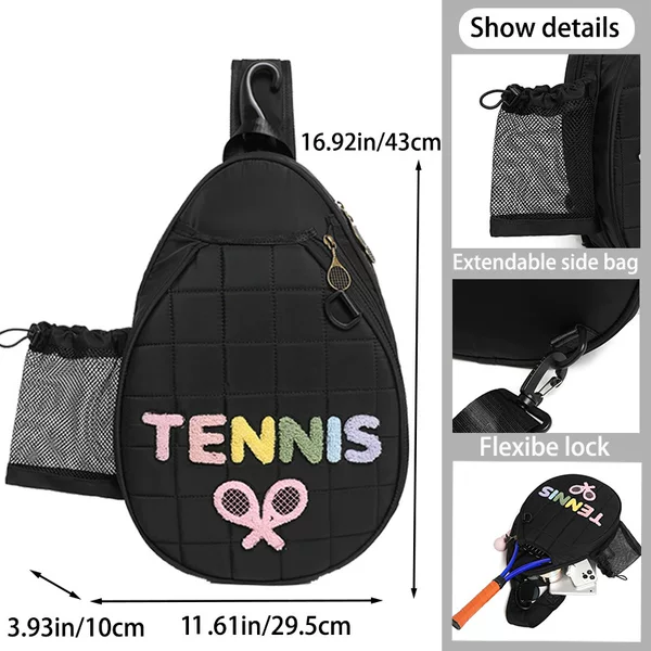 Tennis Bag with High Aesthetic Value, 2025 New Model, Large Capacity Outdoor Sports Bag, Pickleball Bag, Single-Shoulder Badminton Bag
