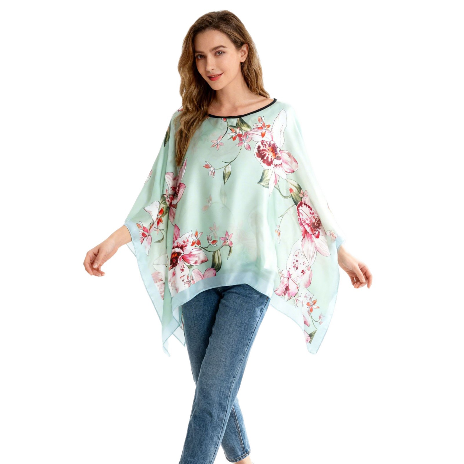 2026 primavera y verano nuevos productos Amazon Europa y América impresión shale blusa suelta bikini playa camiseta protector solar