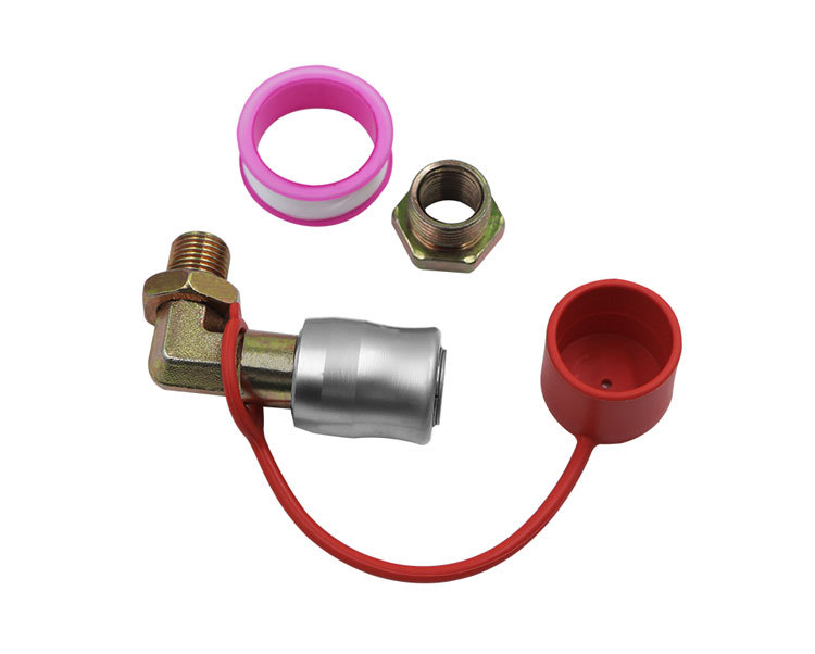 Thickened universal air reservoir valve elbow for trucks, high-pressure air intake valve, large capacity anti-drainage quick-connect fitting