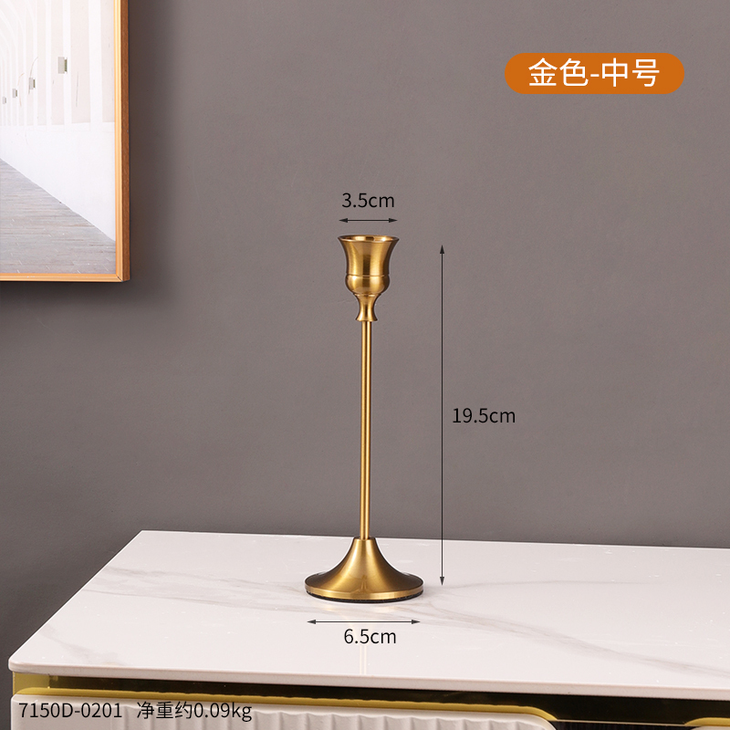 复古欧式铁艺烛台摆件家用餐桌浪漫烛光晚餐道具三头法式蜡烛台座|undefined