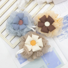 Soft and fluffy shower ball with high-quality appearance, easy to use, does not shed, creative flower design, bubble bath for back scrubbing