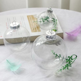 Amazon PET hollow transparent ball Christmas tree pendant mall multi-specification Christmas ball decoration props