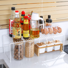 加高台面分層置物架加粗櫥櫃內隔板下水槽鍋架廚房收納省空間家用