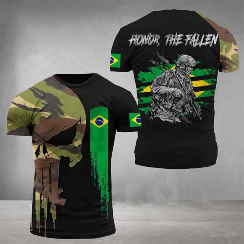  Brazil Men's T-Shirt Brazilian Soldier-Army-Veteran Couple