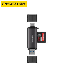 品勝カードリーダーusb3.0 2 in 1 sd/tfメモリカード高速変換器両用typecメモリotg
