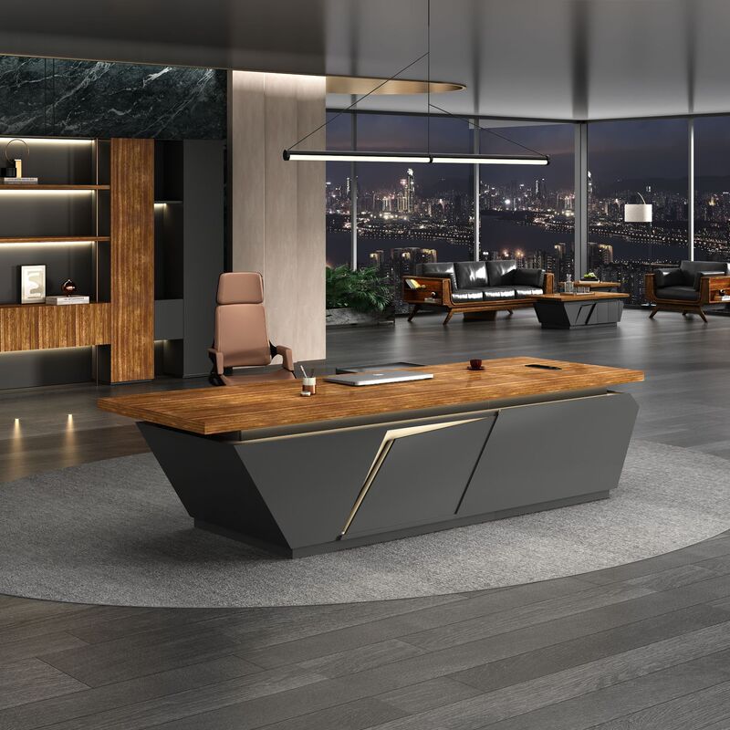 Boss Desk, Presidential Desk, Executive Desk, Wood Veneer Paint Desk, Conference Table, Furniture, Luxury Boss Desk