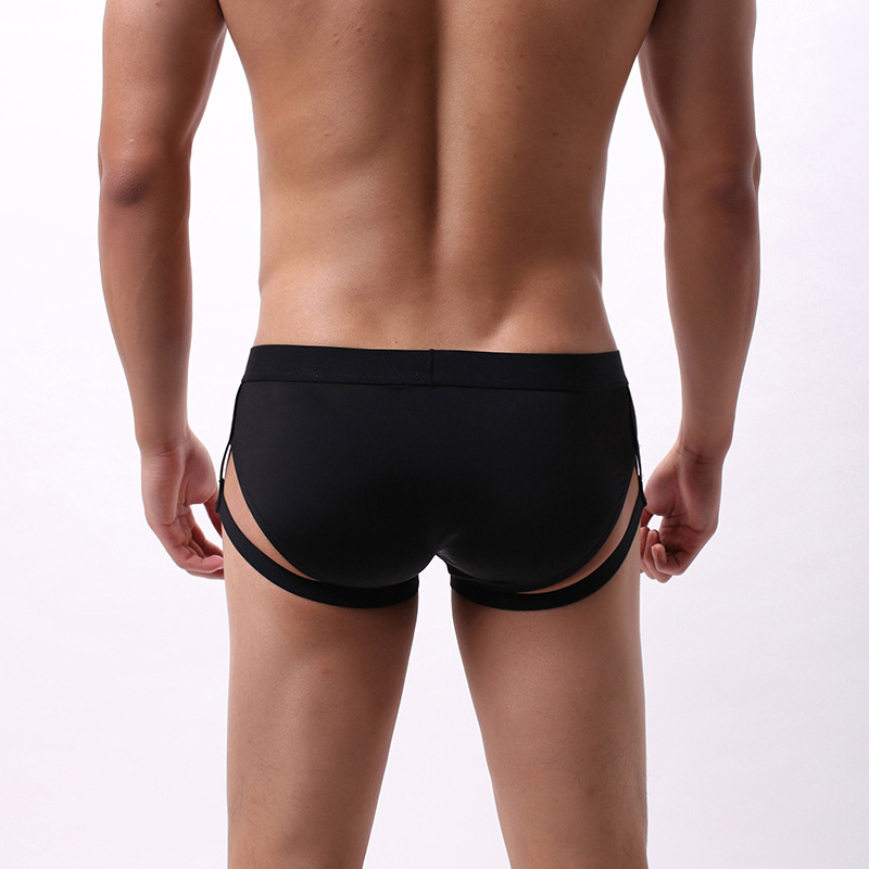 Transfronterizo sexy cinturón de cintura baja para hombres calzoncillos de cintura alta cómodos transpirables de color sólido U convexo amor triángulo calzoncillos