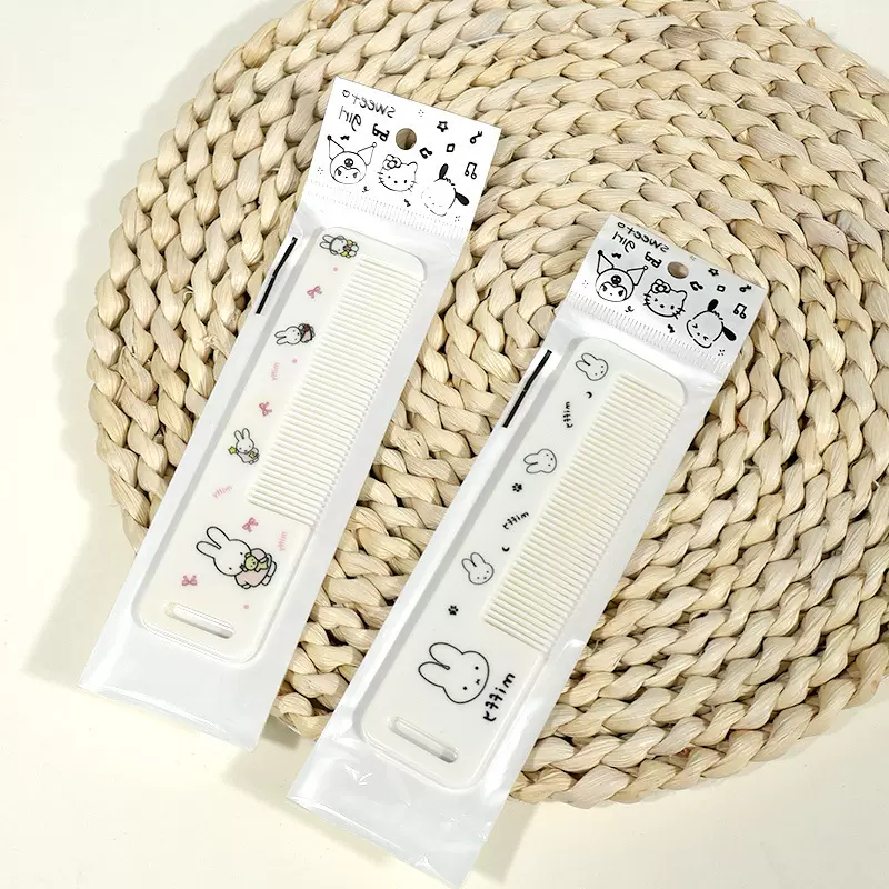 ins风米菲兔细密齿梳美发造型梳学生宿舍直发女孩家用卡通梳批发