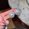 Silver needle, brand earrings from pearl, silver 925 sample, simple and elegant design, internet celebrity