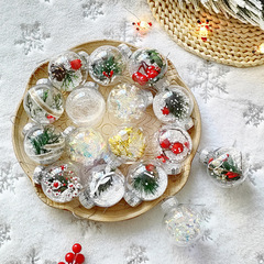 クリスマス装飾品6cm透明クリスマスボールdiyクリスマスツリー飾りショーウインドーペンダント新年プレゼント配置