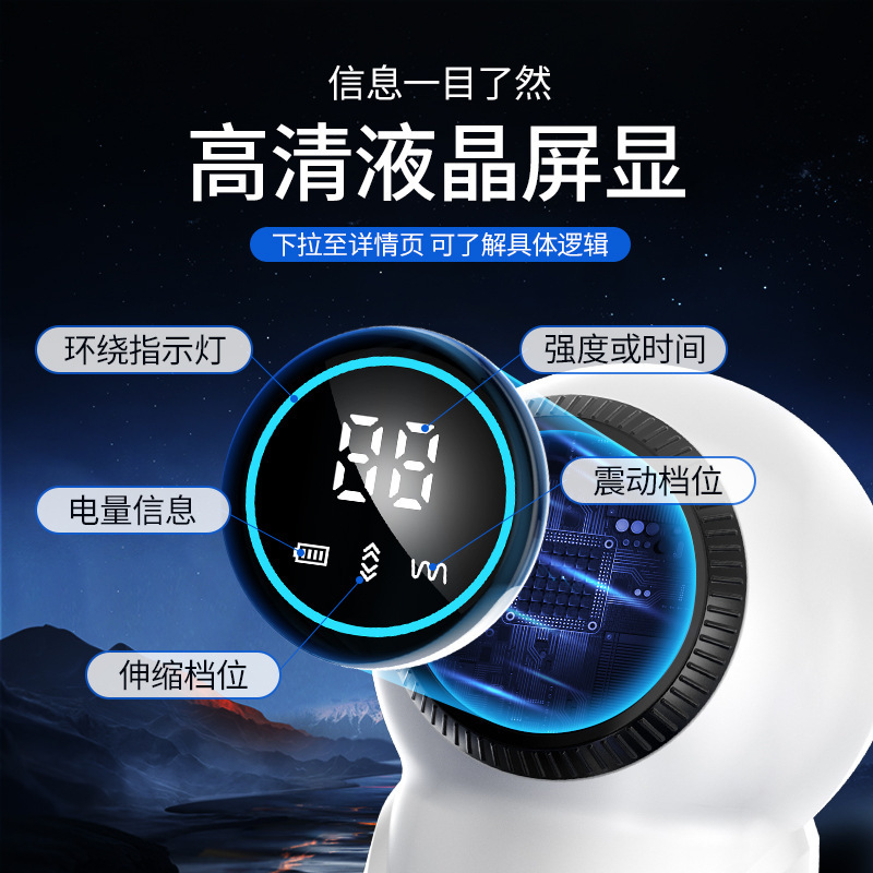 Taza telescópica de aeronave espacial de calentamiento automático eléctrico masculino invertido molde de glúteas al por mayor
