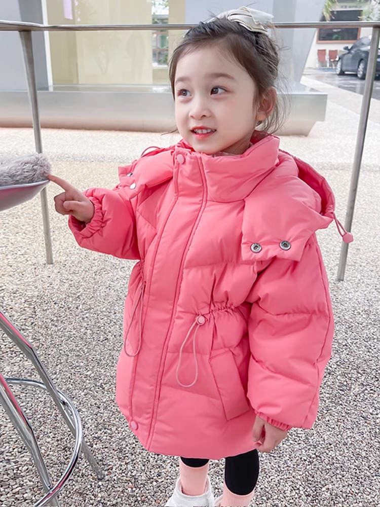 Niña ropa de invierno de algodón de plumón 2024 nueva ropa infantil de invierno con ropa de algodón de pelusa para bebés mujeres gruesas chaqueta de aire exterior