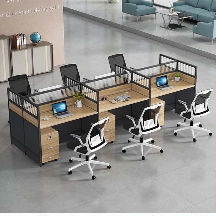 Staff Office Desk and Chair Set for 6 People, Simple Modern Office Partition, Single-Person 4-Person Partition Computer Workstation Desk Staff Office Desk and Chair Set for 6 People, Simple Modern Office Partition, Single-Person 4-Person Partition Computer Workstation Desk