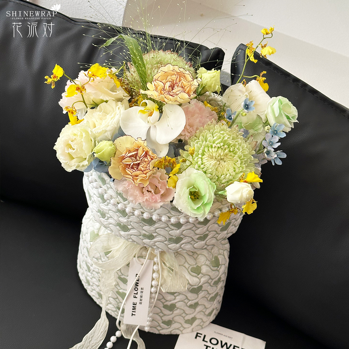 Cinta de embalaje de flores plisada ondulada para fiestas de flores, nueva cinta de embalaje de flores tejida, cinta de hilo para ramos de flores, cinta de regalo para paquetes de regalo con lazo.