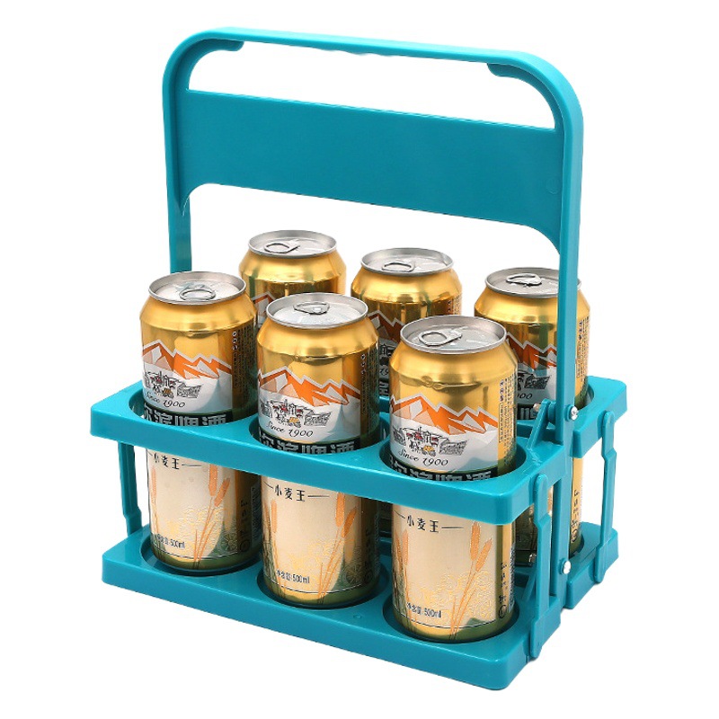 Cesta de cerveza de plástico plegable, soporte portátil de cerveza para bebidas, hervidor deportivo, soporte portátil, soporte para cerveza