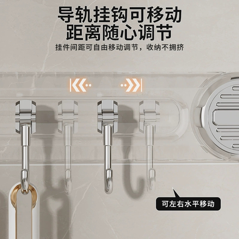 吸盤フック、強力な耐荷重粘着剤、パンチフリー壁掛け粘着フック、バスルームドアの後ろの洋服フック、バスルームのフック列|undefined