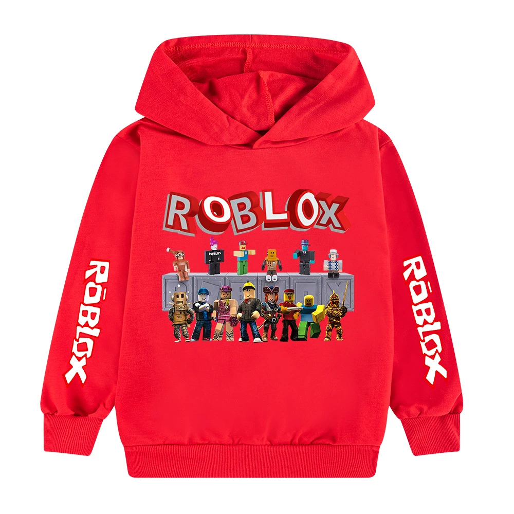 Популярная детская одежда с принтом Roblox, худи для мальчиков, свитшот B035-1XX
