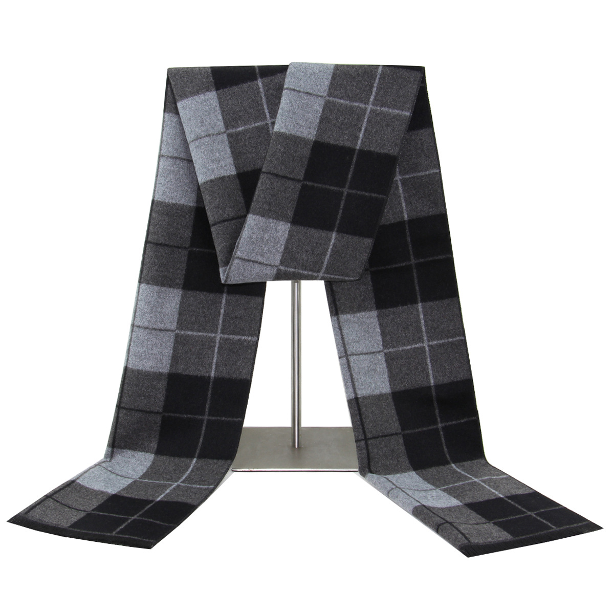 Sciarpa a quadri uomo sciarpa invernale calda business moda_voghion.com