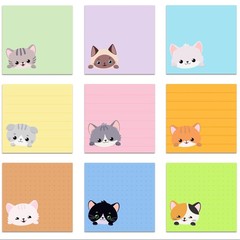 越境してかわいい子猫の付箋を貼って、漫画の伝言本のカワイイの付箋を貼ることができます。