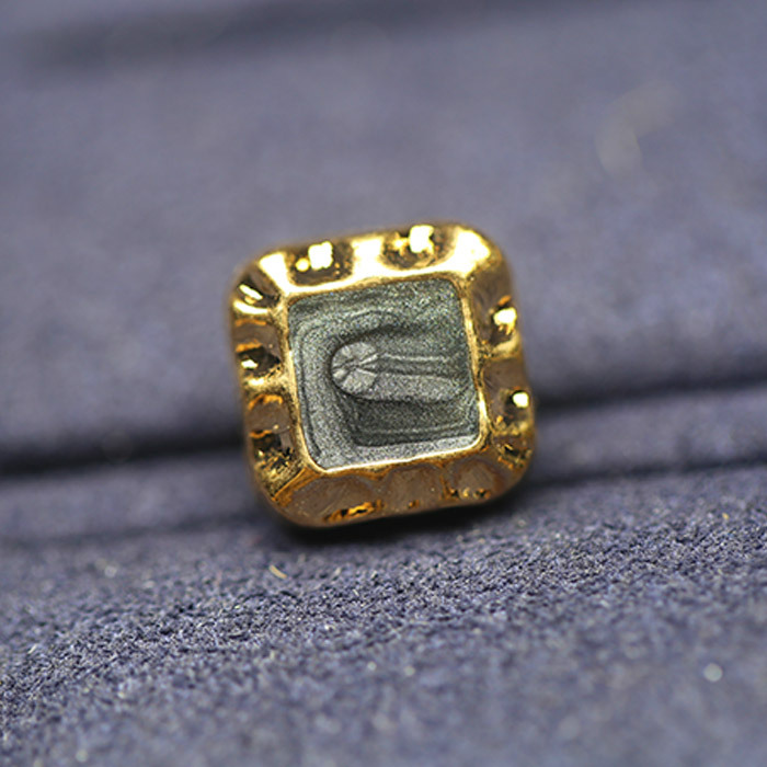 金属艺术金色方形雕刻纽扣油画质感衬衫毛衣羊毛衫开衫睡衣扣子女