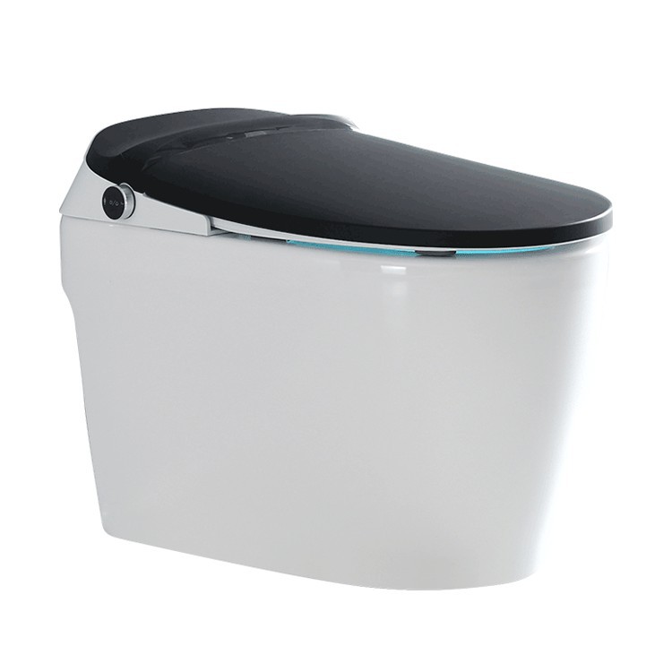 Negro sin límite de presión inodoro inteligente lavado de cadera y secado automático Flip inodoro versión de alta gama