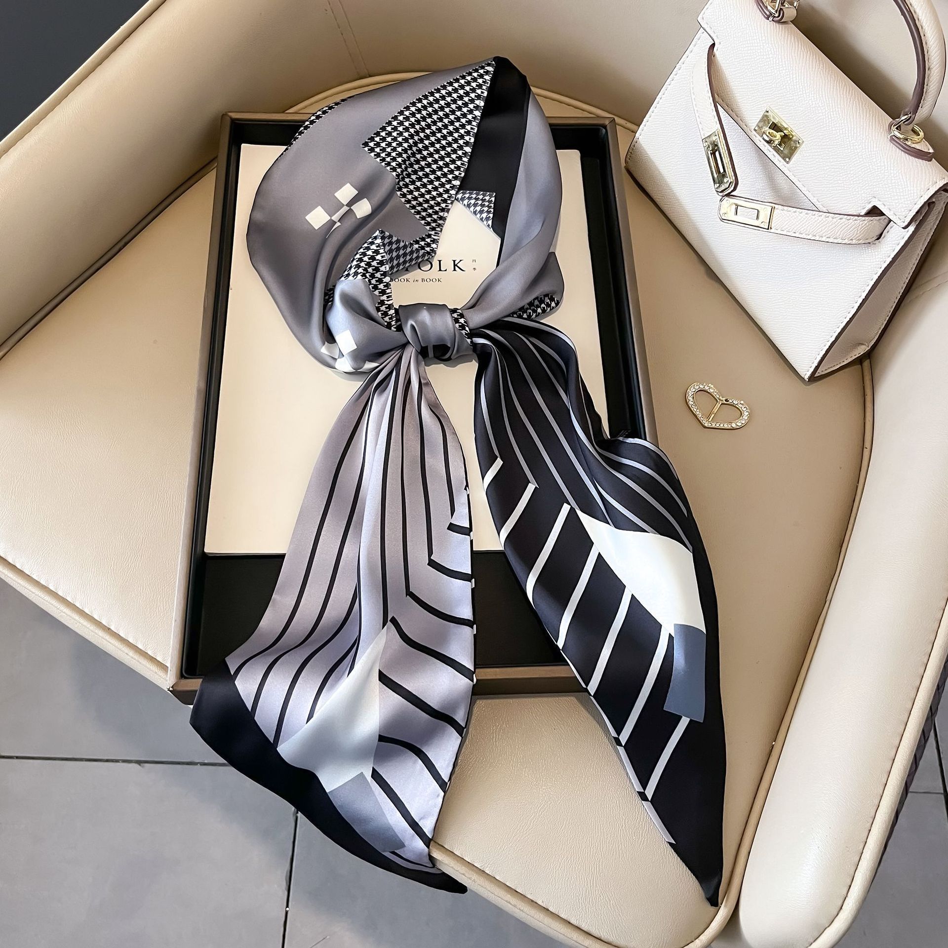 Nuevo caju pequeño cinturón de bufandas onduladas caju multifuncional cinturón de pelo de alta calidad bufandas profesionales