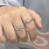 Cute advanced design ring with stone for beloved, 2 carat, on index finger