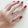 Fashionable brand ring, Korean style, internet celebrity, on index finger, 925 sample silver