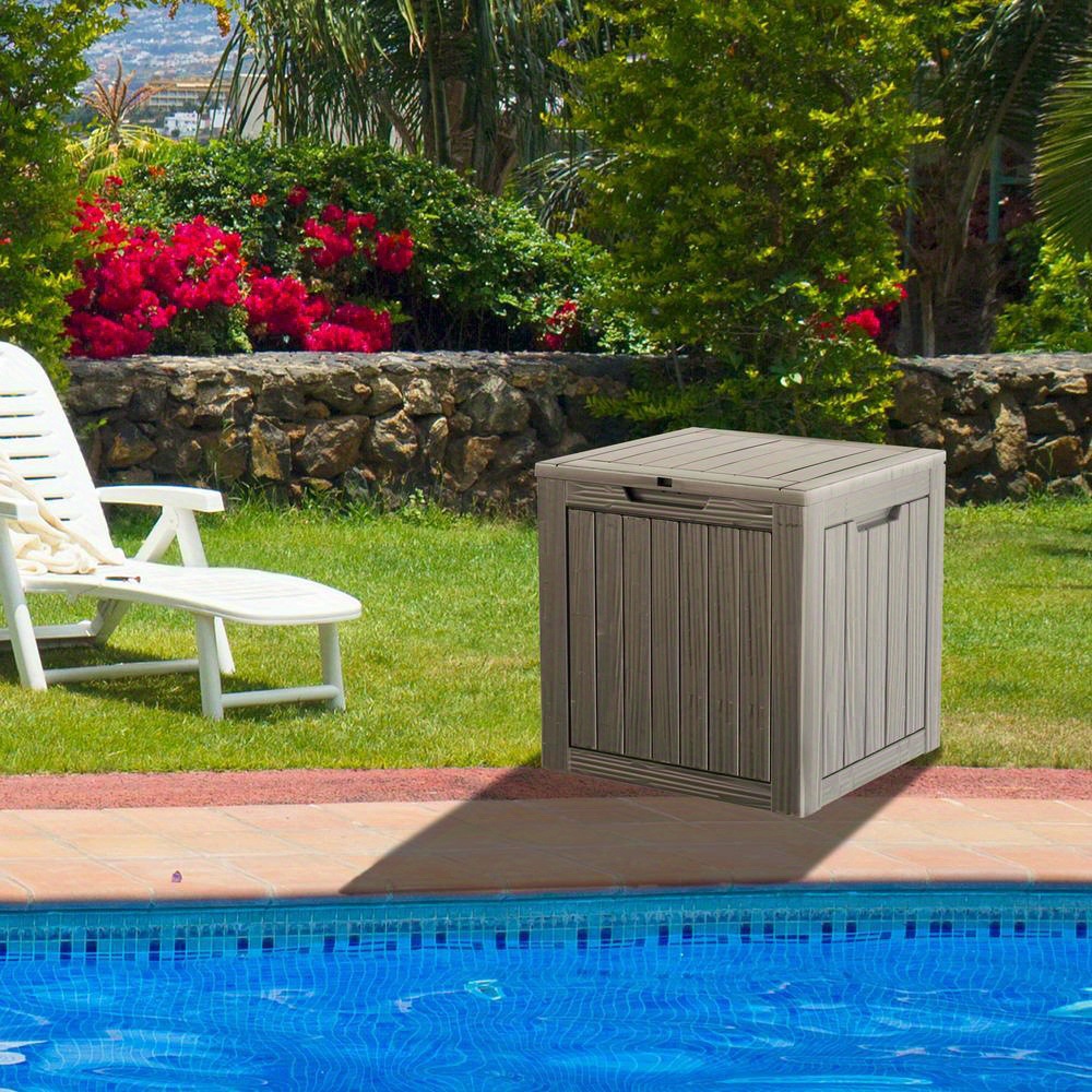 30Gallon Weatherproof Outdoor Storage Box uv Resistant Deck
