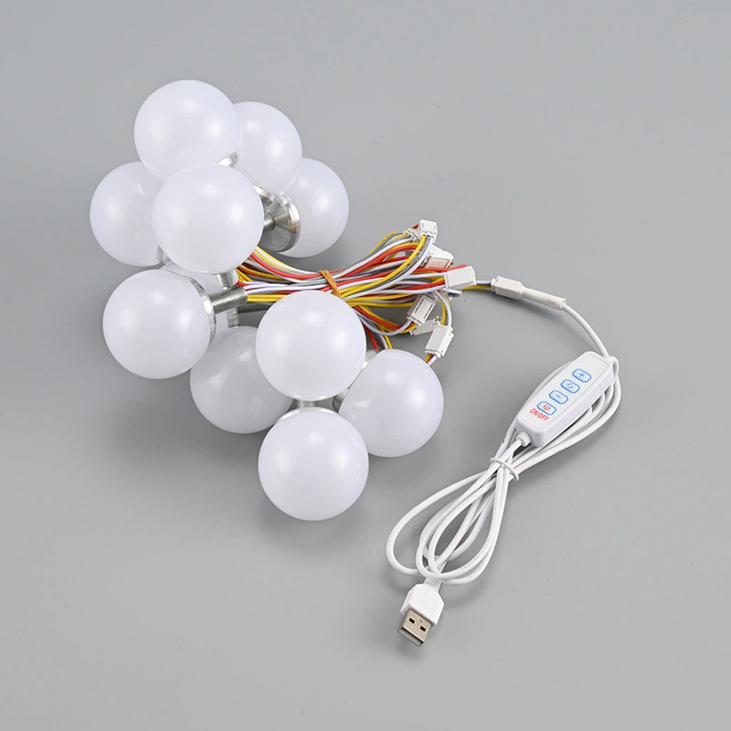 Lampshade, mirror, LED fill light, bulb, three colors
