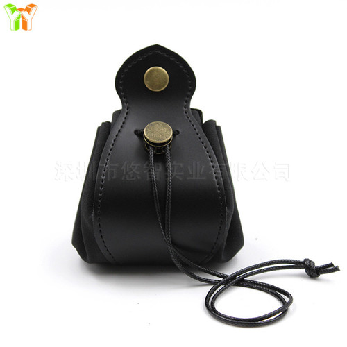 Dice storage bag leather drawstring pouch board game accessories dice tray folding game bag