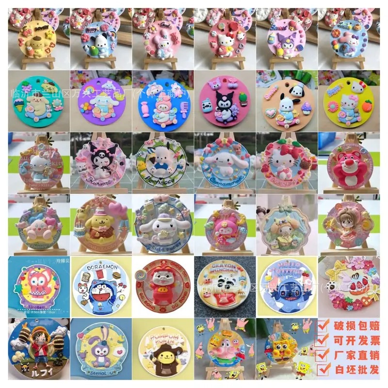 Muñeca de yeso tridimensional 3D pequeña granel pintado pintado graffiti mercado nocturno tienda de juguetes de regalo