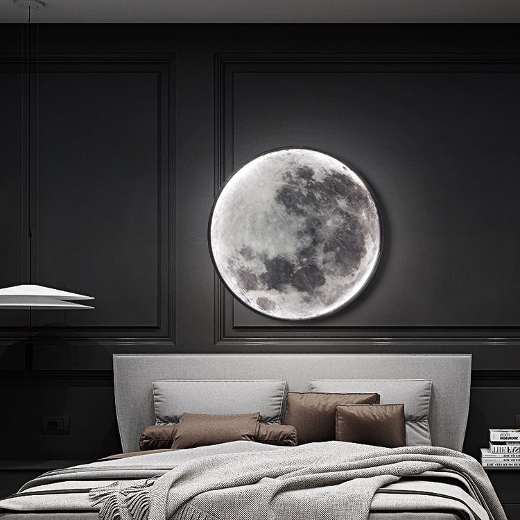 Luz de techo led luna moderna minimalista sala de estar pasillo comedor cabecera de cama
Lámpara de pared redonda para proteger los ojos de la montaña