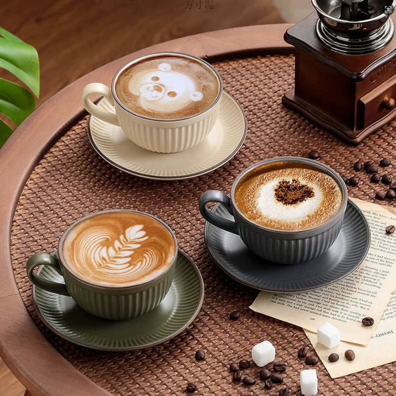 European-Style Coffee Cup, Saucer, Spoon, Hanging Ear, Ins-Style Ceramic Latte Art, Vintage Afternoon Tea Cup Set, Wholesale Water Cup European-Style Coffee Cup, Saucer, Spoon, Hanging Ear, Ins-Style Ceramic Latte Art, Vintage Afternoon Tea Cup Set, Wholesale Water Cup